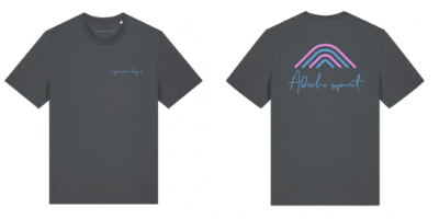 T-SHIRT UNISEXE – ARDÈCHE SPIRIT (ÉDITION ANTHRACITE & LOGO ROSE & BLEU)