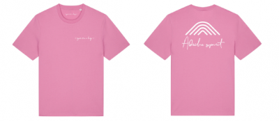 T-SHIRT UNISEXE – ARDECHE SPIRIT (ÉDITION ROSE & LOGO BLANC)