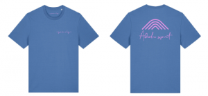 T-SHIRT UNISEXE – Ardèche Spirit (ÉDITION BLEU & LOGO ROSE)