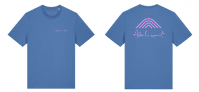 T-SHIRT UNISEXE – Ardèche Spirit (ÉDITION BLEU & LOGO ROSE)